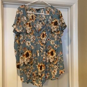 Torrid Size 1 Sunflower Blouse.